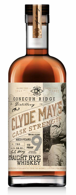 Clyde May's 9-year Straight Rye Cask Strength 750ml