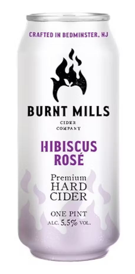 Burnt Mills Hibiscus Rose Cider (4pk 16oz cans)