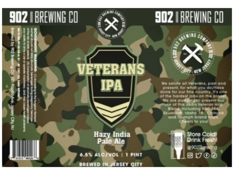 902 Brewing Veterans Hazy IPA 16oz