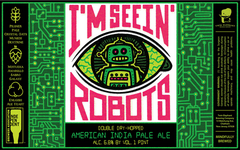 Twin Elephant I'm Seein' Robots NEIPA 16oz