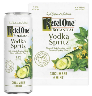 Ketel One Vodka Spritz Cucumber Mint  (4pk-12oz Cans)