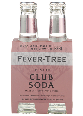 Fever Tree Club Soda (4pk-200ml Bottles)