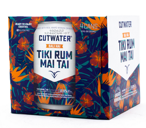 Cutwater Tiki Rum Mai Tai (4pk-12oz Cans)