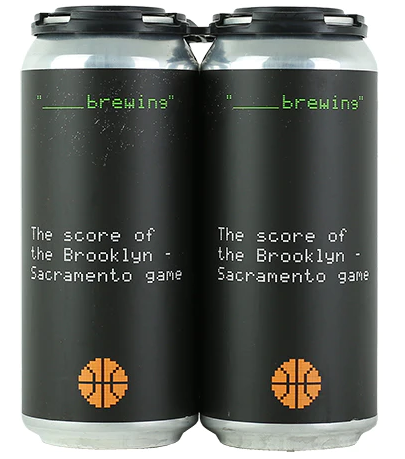Blank Brewing Score Of The Brooklyn/Sacramento Game (4pk-16oz Cans)
