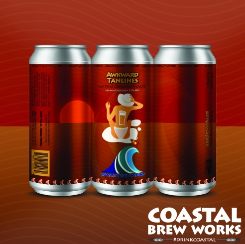 Coastal Brew Works Awkward Tanlines (4pk-16oz Cans)