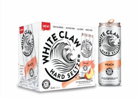 White Claw Hard Seltzer Peach (6pk 12oz) cans