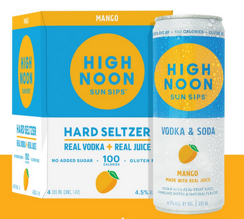 High Noon Hard Seltzer Mango (4pk-12oz Cans)