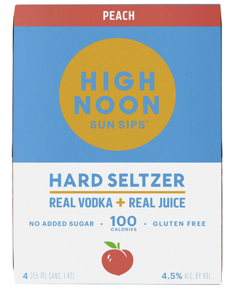 High Noon Hard Seltzer Peach (4pk-12oz Cans)