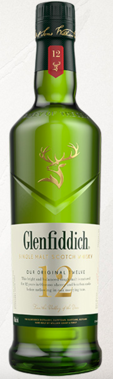 Glenfiddich 12 Yr Old Single Malt Scotch Whisky 750ml