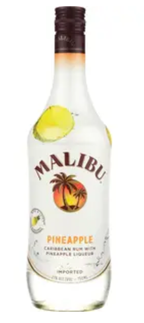 Malibu Pineapple Flavored Rum 750ml