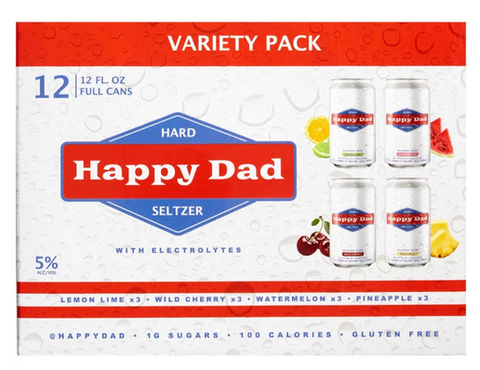 Happy Dad Hard Seltzer Variety Pack (12pk-12 oz Cans)