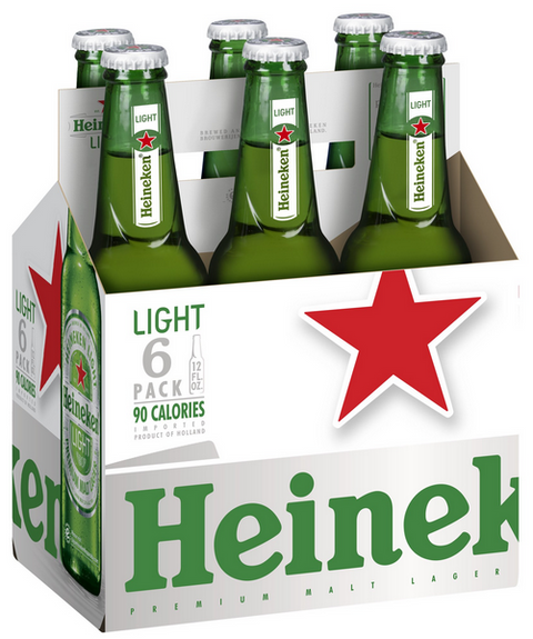 Heineken Light Lager (6pk-12oz Bottles)